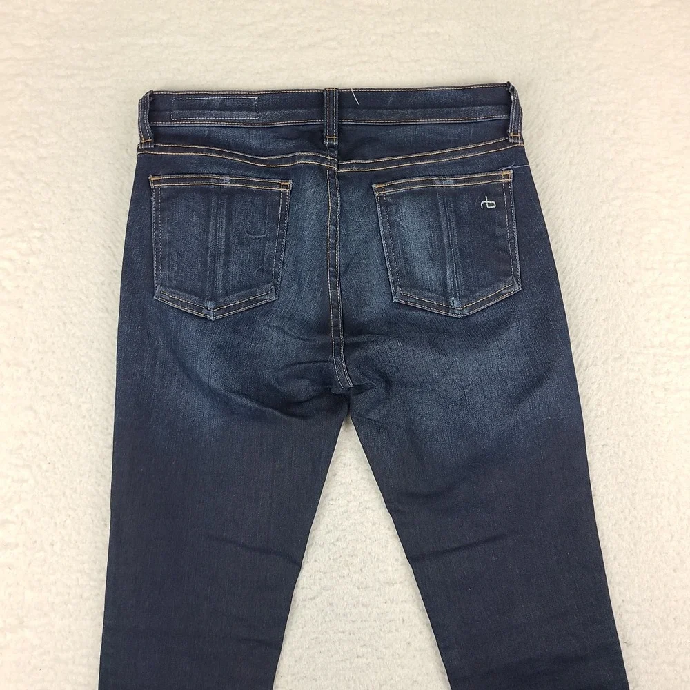 Rag & Bone Jeans Womens 27 Blue Skinny Dearborn Dark Wash Denim